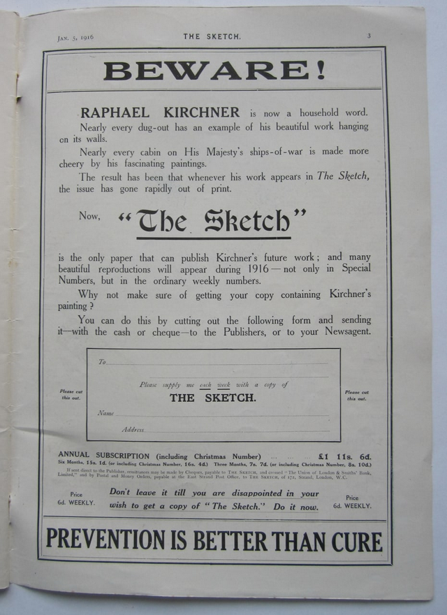 page from the magazine The Sketch